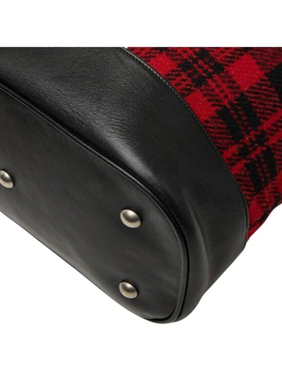 Saint Laurent Tweed Backpack Drawstring Red Leather main image 9